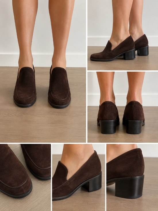 Enzo Angiolini Shoes - Enzo Angiolini Brown Suede Loafers – Classic Block Heel